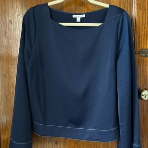 Navy Wide Arm Blouse